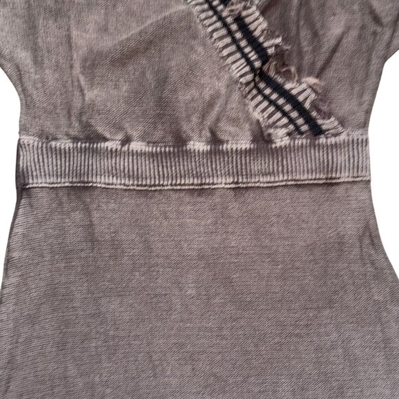 Promesa Womens Long Sleeve Distressed Knit Sweater Dress-Dark Green-Size Small-G - Picture 3 of 6